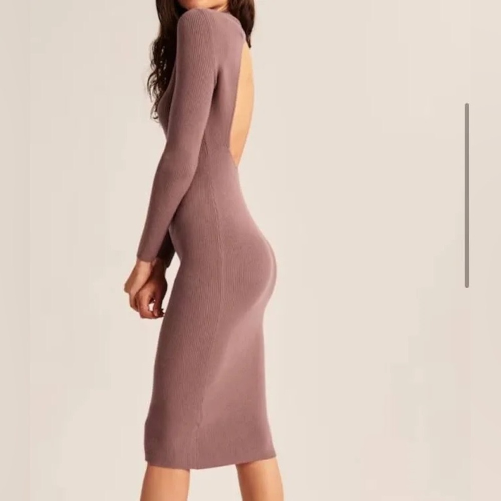 Midi Open Back Sweater Dress